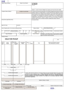 Sample of a blank Air Waybill