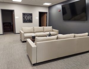 Pilot and aircrew lounge inside Grand Aire's New FBO