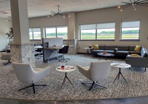 Guest lounging area inside Grand Aire's New FBO