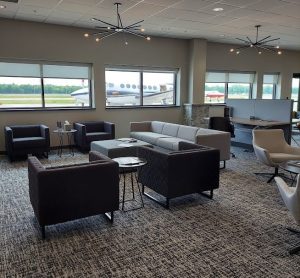 Guest lounging area inside Grand Aire's New FBO